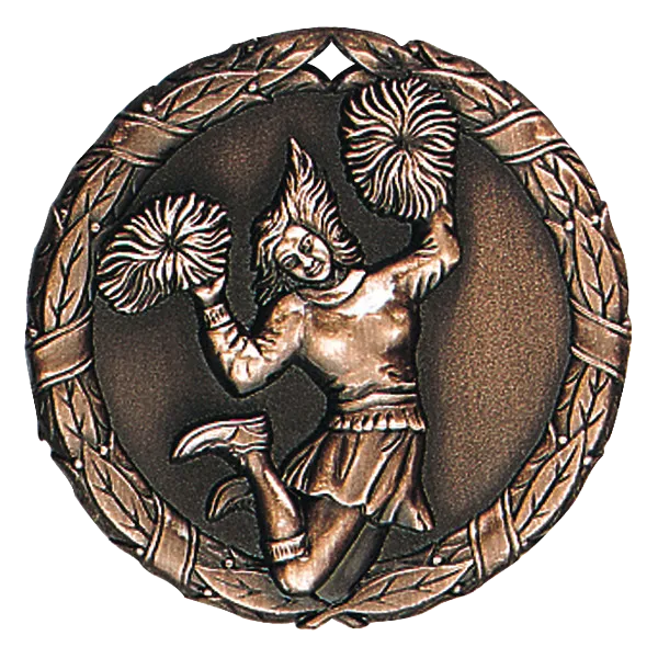 2" Cheerleader Medals