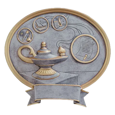 Knowledge Oval Legend Resin