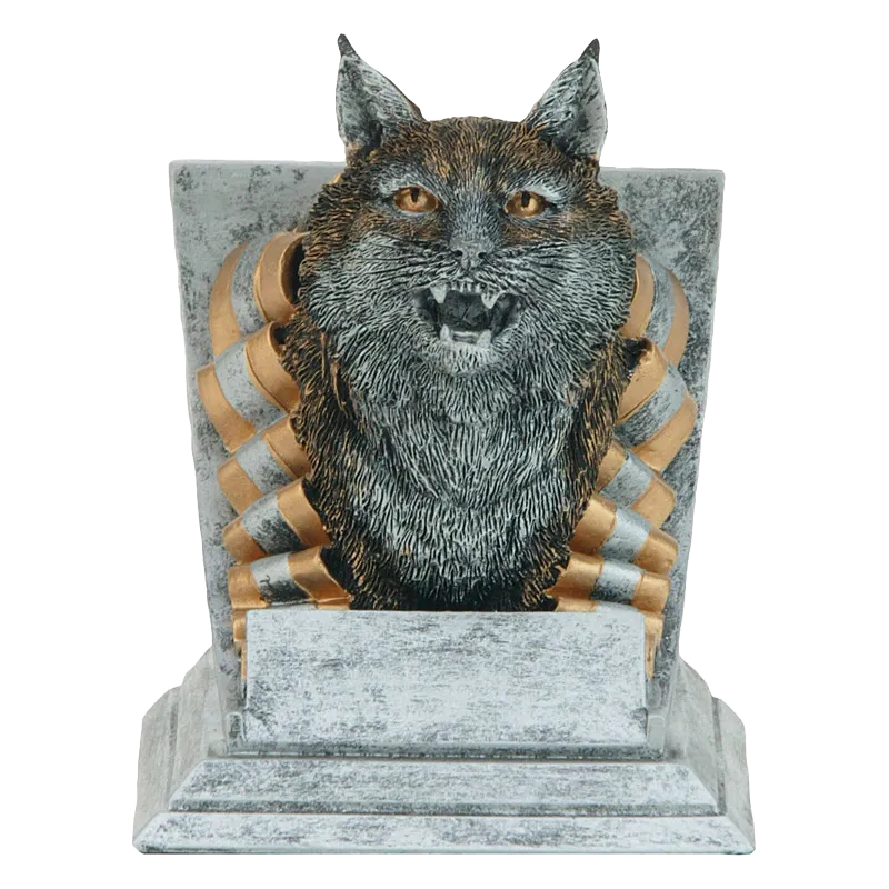 4" Resin Bobcat Spirit Mascot