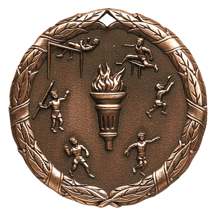 2" Track and Field Torch Medals