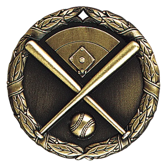 2" Baseball Bat and Diamond Medals