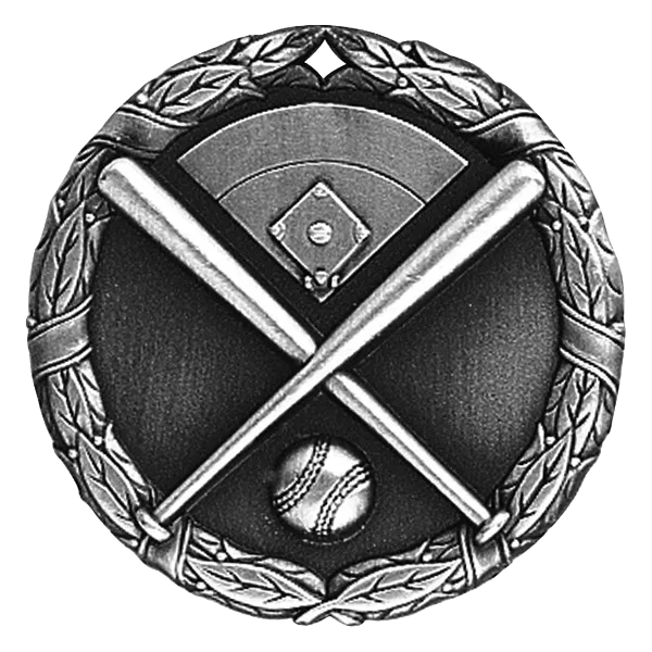 2" Baseball Bat and Diamond Medals