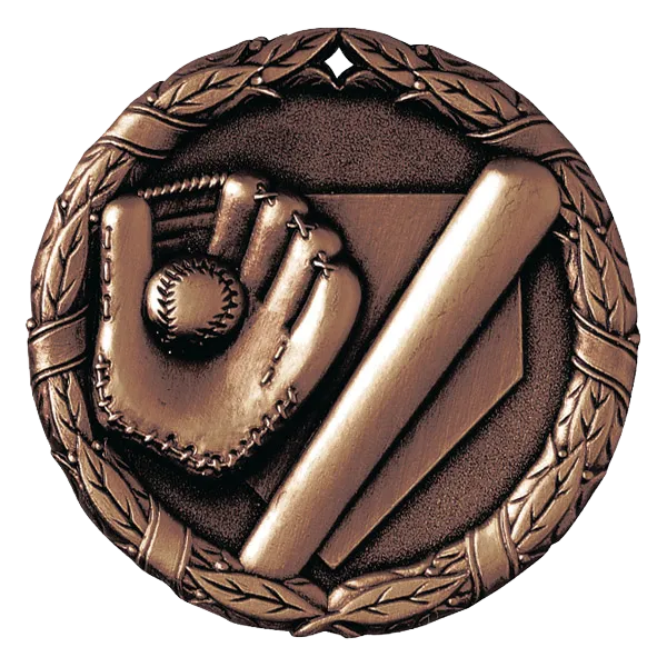2" Baseball Bat and Glove Medals