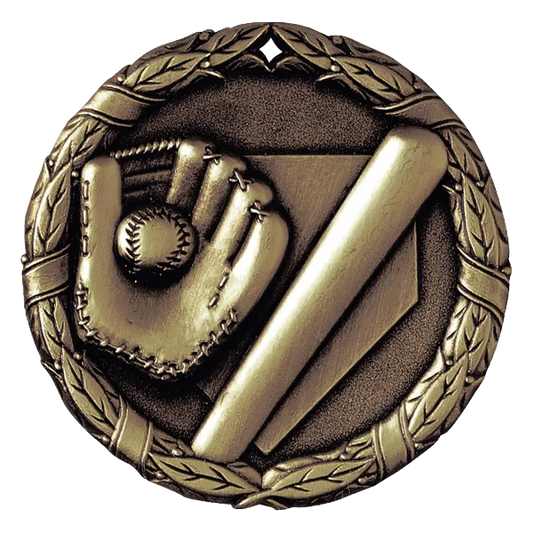 2" Baseball Bat and Glove Medals