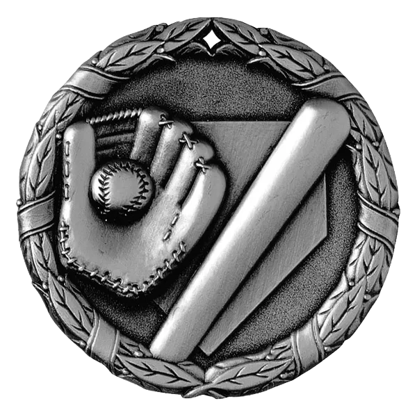 2" Baseball Bat and Glove Medals
