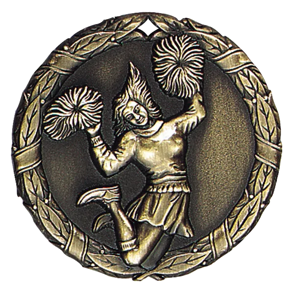 2" Cheerleader Medals