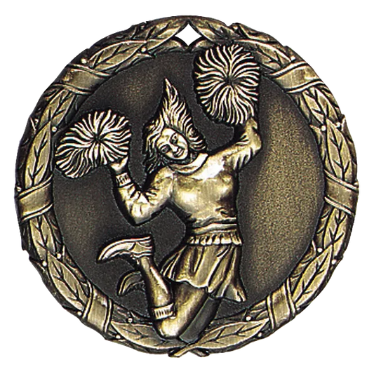 2" Cheerleader Medals
