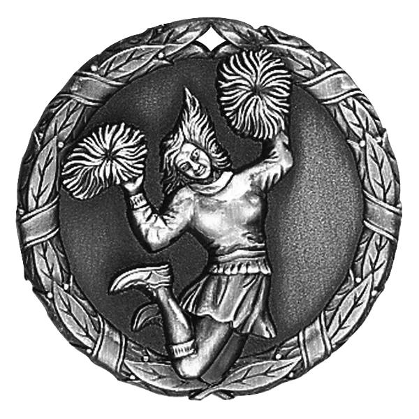 2" Cheerleader Medals