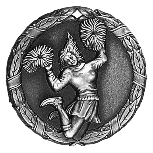 2" Cheerleader Medals