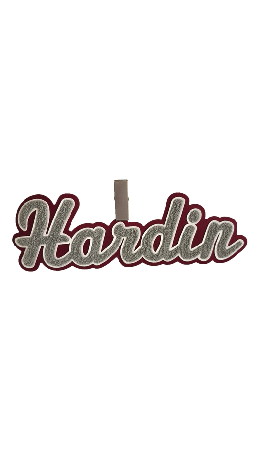 Letterman Jacket Back Name Patch