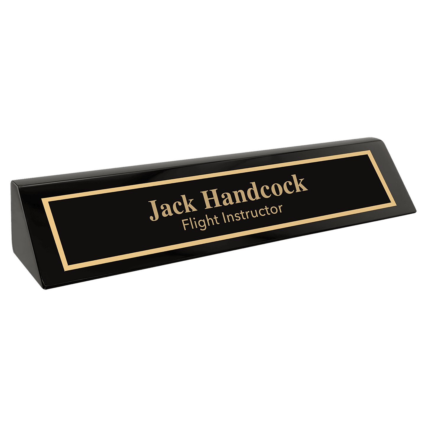 10 1/2" Piano Black Finish Desk Wedge