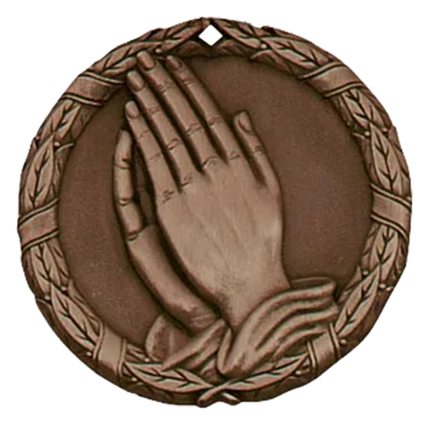 2" Praying Hands Medals