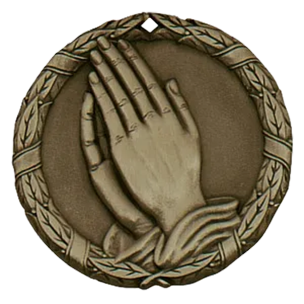 2" Praying Hands Medals