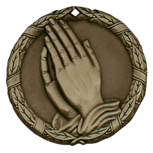 2" Praying Hands Medals
