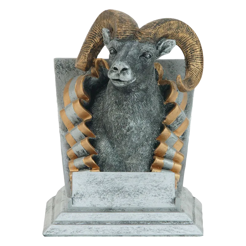 4" Resin Ram Spirit Mascot