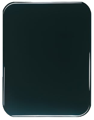 Piano Black Finish Plaque with Rounded Corners