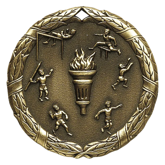 2" Track and Field Torch Medals