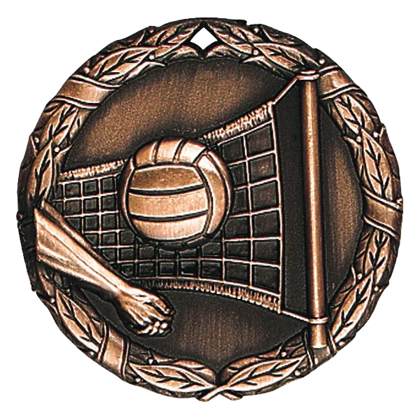 2" Volleyball Medal