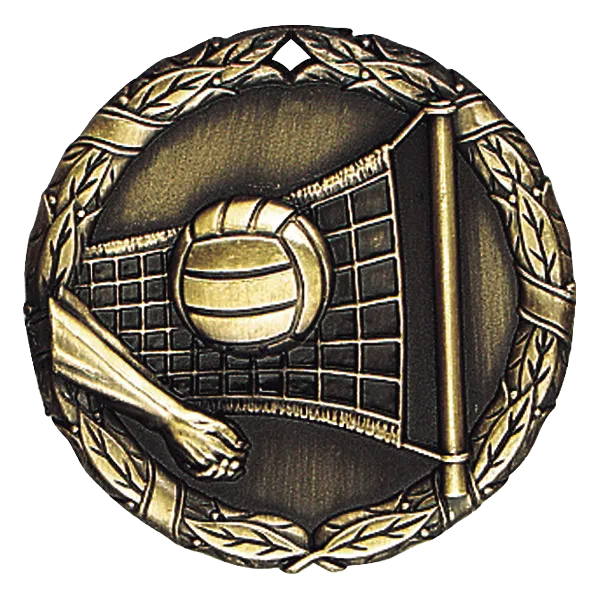 2" Volleyball Medal