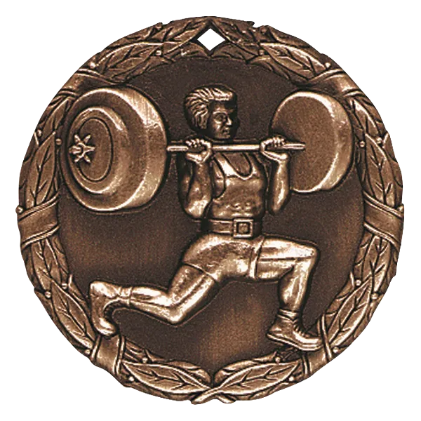 2" Weightlifter Medal