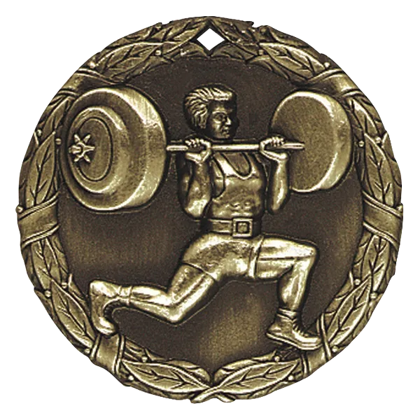 2" Weightlifter Medal