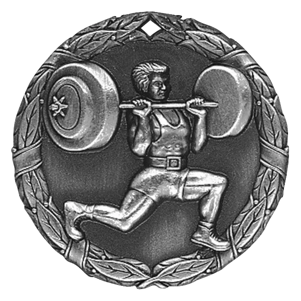 2" Weightlifter Medal